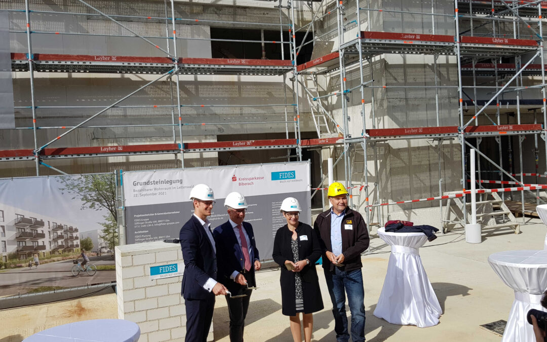 Grundsteinlegung für Bezahlbaren Wohnraum in Ulm
