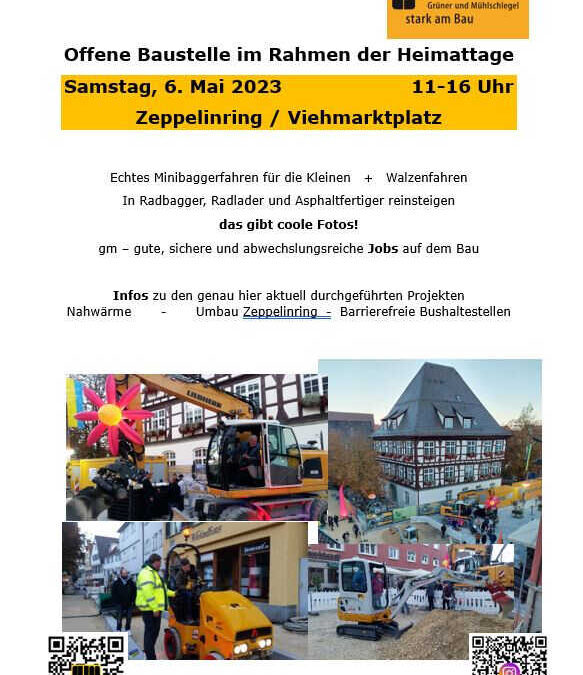Offene Baustelle im Rahmen der Heimattage